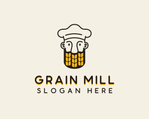 Mill - Wheat Beard Baker logo design