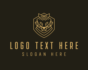 Heraldry - Elegant Tiger Crest logo design