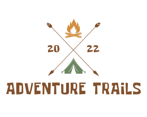 Camping Adventure Tent  logo design