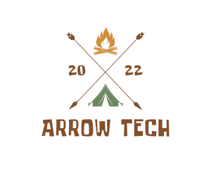 Camping Adventure Tent  logo design