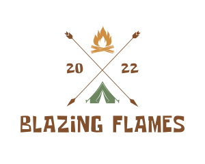 Camping Adventure Tent  logo design