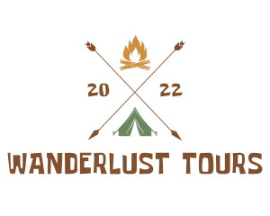 Camping Adventure Tent  logo design