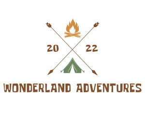 Camping Adventure Tent  logo design