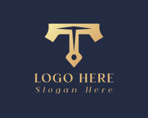 Publishing Company Letter T  Logo