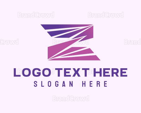 Modern Purple Letter Z Logo