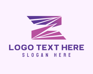 Communication - Modern Purple Letter Z logo design
