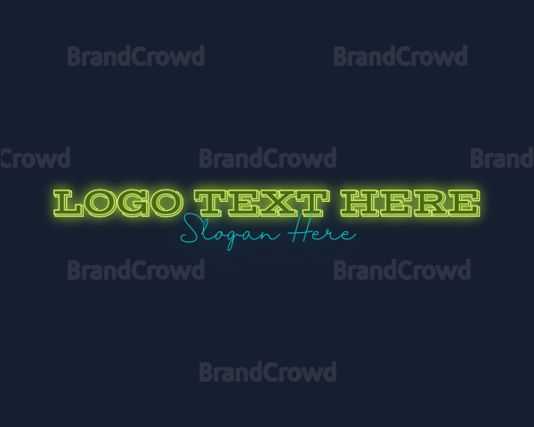 Modern Neon Glow Business Logo