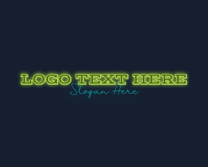 Customize - Modern Neon Glow Business logo design