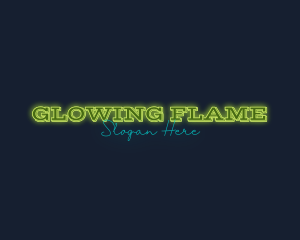 Modern Neon Glow Business logo design