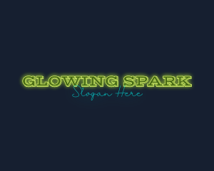 Modern Neon Glow Business logo design