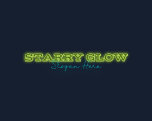 Modern Neon Glow Business logo design