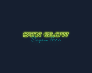 Modern Neon Glow Business logo design