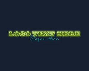 Glow - Modern Neon Glow Business logo design