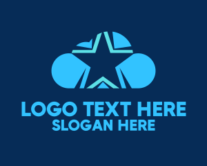 Technology - Blue Star Cloud logo design