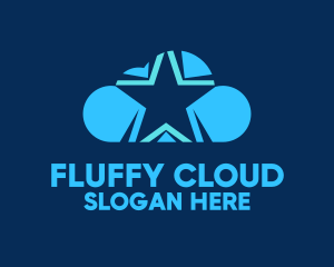 Blue Star Cloud logo design