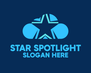 Blue Star Cloud logo design