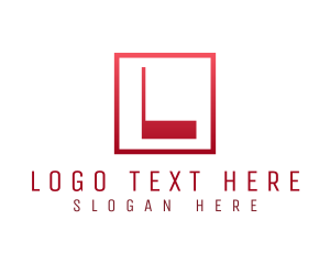 Initial - Modern Red Lettermark logo design