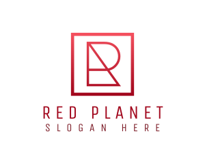 Modern Red Lettermark logo design