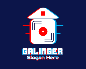 Streaming App - Glitch House Music logo design