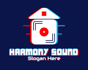Cyber - Glitch House Music logo design