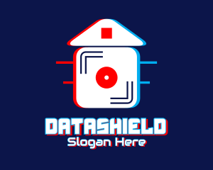 Cyber Space - Glitch House Music logo design