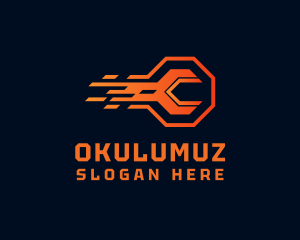 Fast - Orange Express Wrench logo design