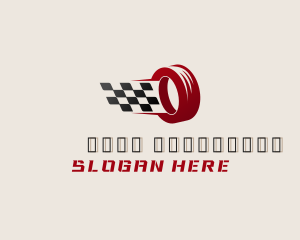 Motorsport - Race Flag Motorsport Tire logo design