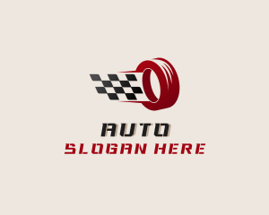 Racing - Race Flag Motorsport Tire logo design