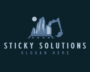 Mountain Digging Excavator Logo