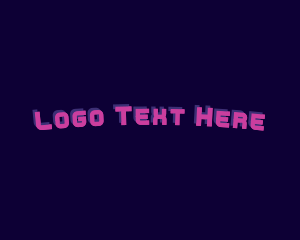 Glam - Retro Neon Club logo design