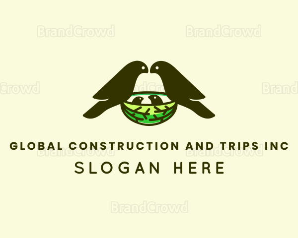 Wildlife Bird Nest Logo