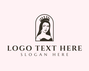 Heraldry - Female Beauty Queen logo design