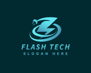 Flash - Flash LIghtning Plug logo design