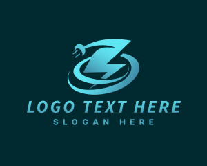 Thunderbolt - Flash LIghtning Plug logo design