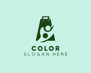 Shopper - Person Shopping Bag logo design