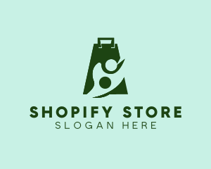 Person Shopping Bag logo design