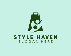 Person Shopping Bag logo design