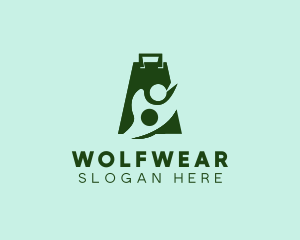 Ecommerce - Person Shopping Bag logo design