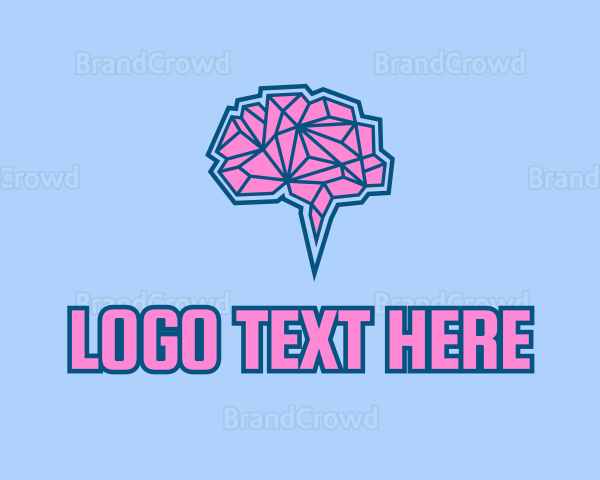 Modern Geometric Brain Logo
