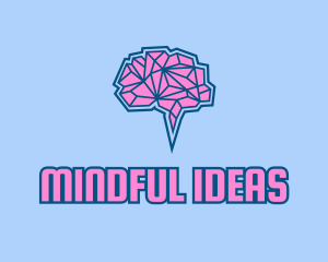 Thought - Modern Geometric Brain logo design
