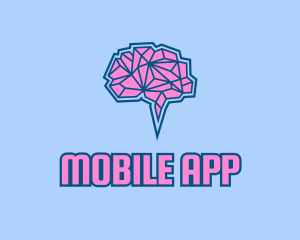 Counselor - Modern Geometric Brain logo design