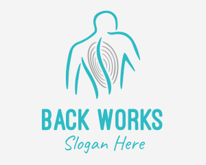 Back - Minimalist Chiropractor Line logo design