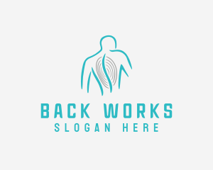 Spine Chiropractor Line logo design