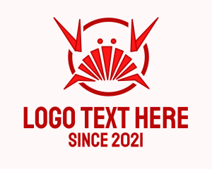 Marine Animal - Red Seafood Crab logo design