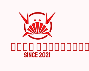 Red Moon - Red Seafood Crab logo design