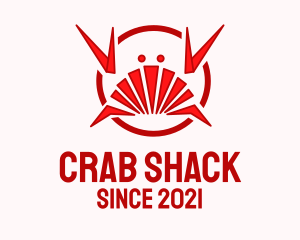 Red Seafood Crab  logo design