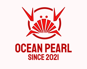 Red Seafood Crab  logo design