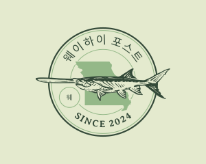 Paddlefish Missouri Fish  logo design