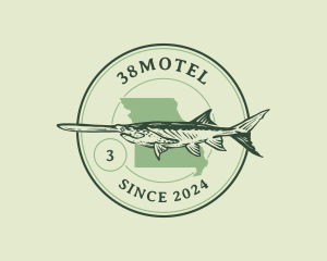 Paddlefish Missouri Fish  logo design