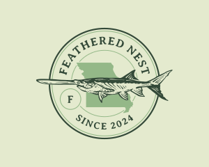 Paddlefish Missouri Fish  logo design